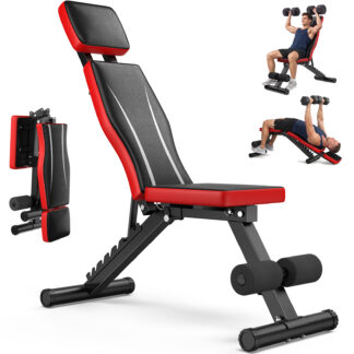 Vinabilia Adjustable Weight Bench for Home Gym, 660LBS Foldable Bench